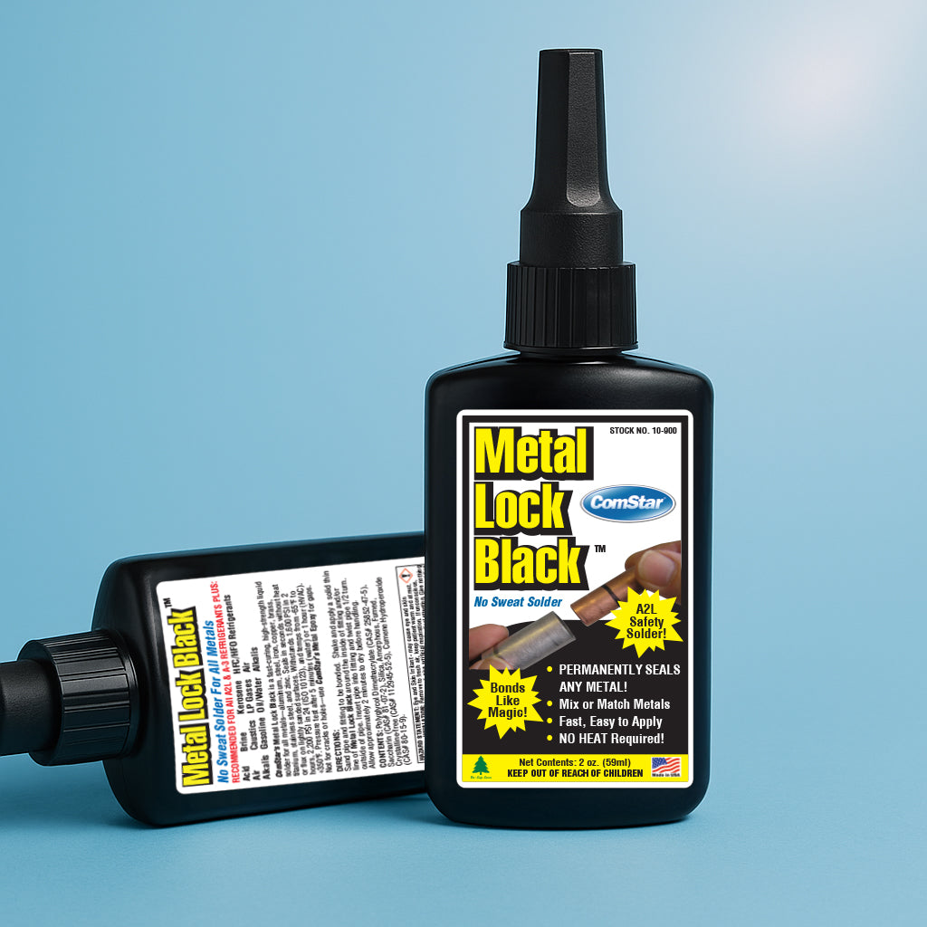 Metal Lock Black: The No-Heat Solution for Permanent Pipe/Fitting Bonds, The A2L Refrigerant Safety Solder