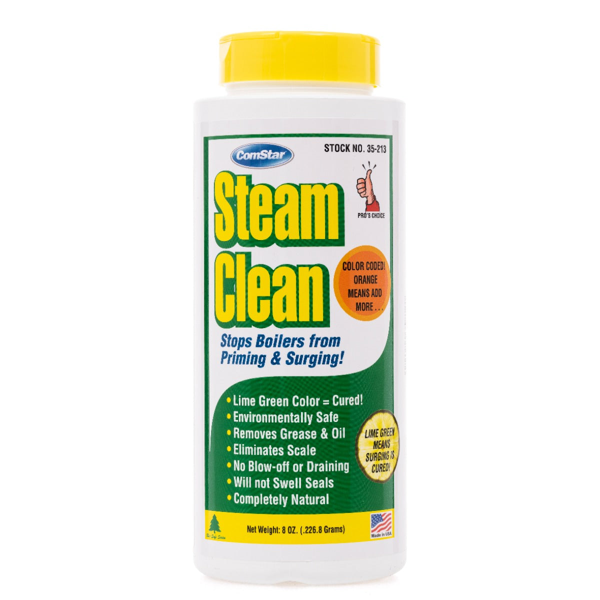 Steam Clean, Stops Boilers from Priming, Foaming, and Surging, Color Coded, 8 Ounces