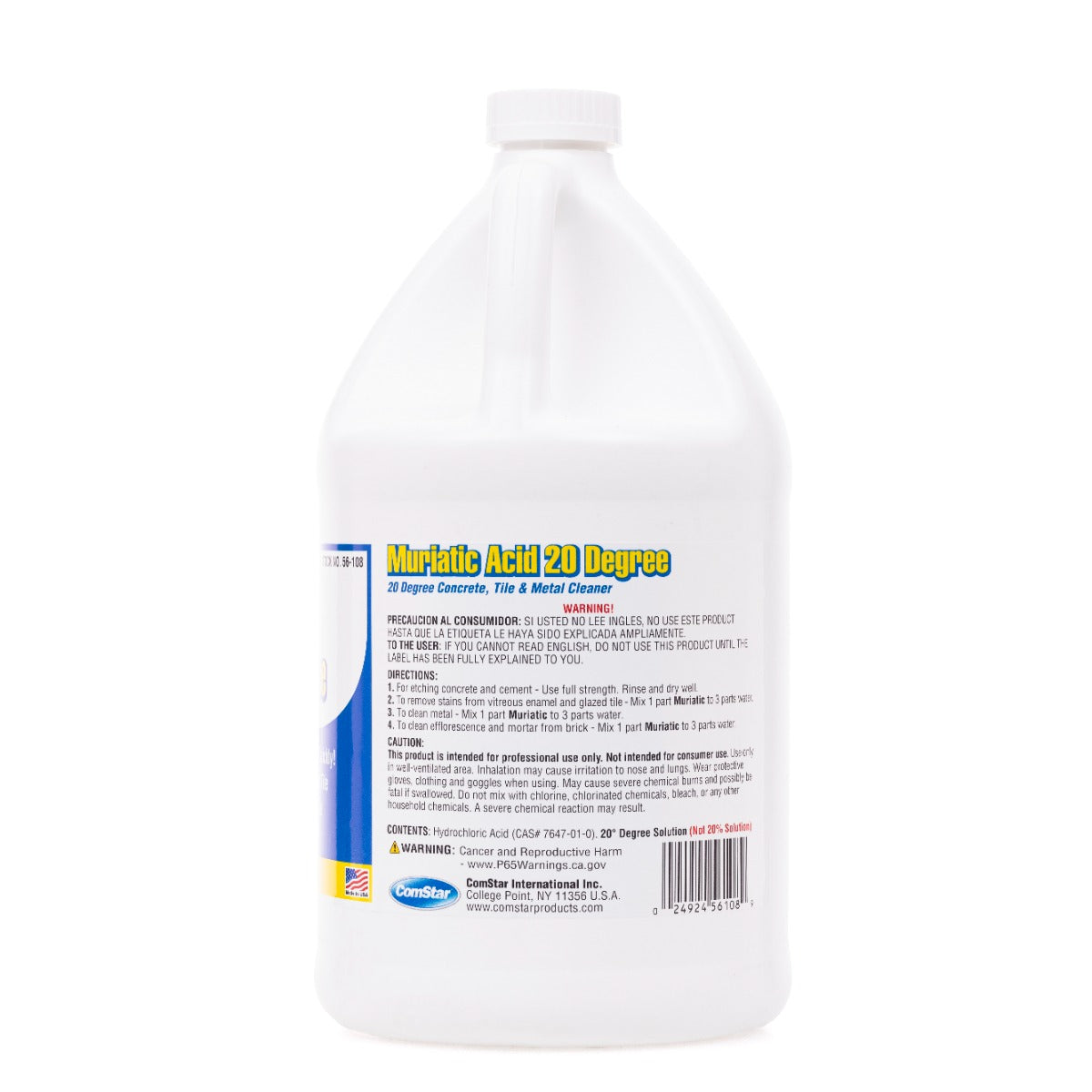 Muriatic Acid 20 Degree, 32% Muriatic Acid Concrete, Metal Tile Cleaner