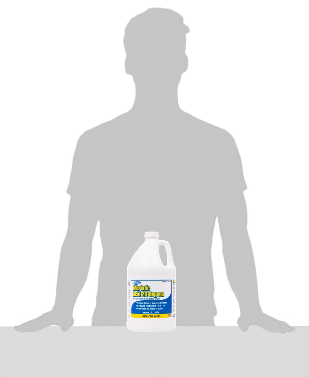 Muriatic Acid 20 Degree, 32% Muriatic Acid Concrete, Metal Tile Cleaner