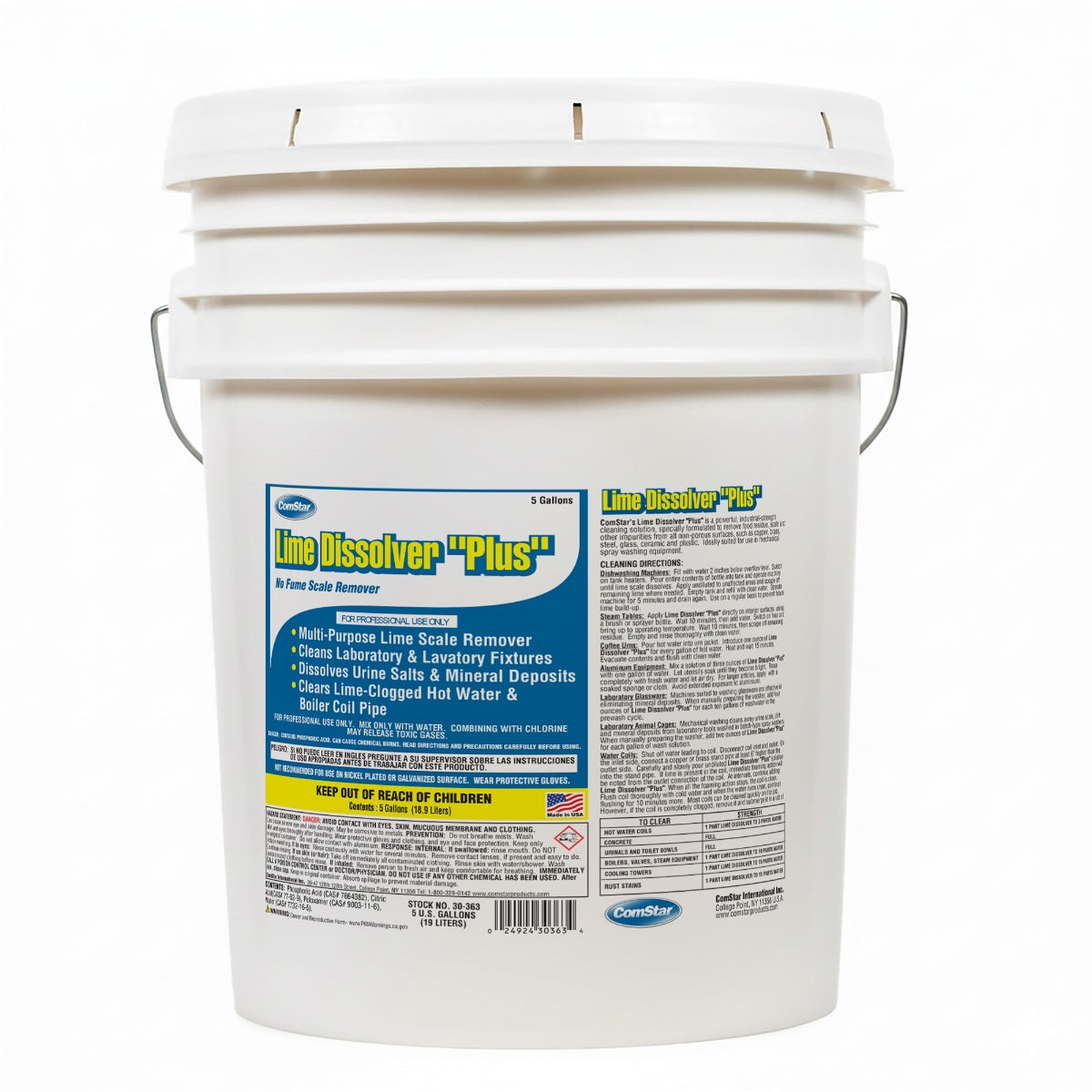 Lime Dissolver "Plus", with Color & Inhibitor, 5 Gallons