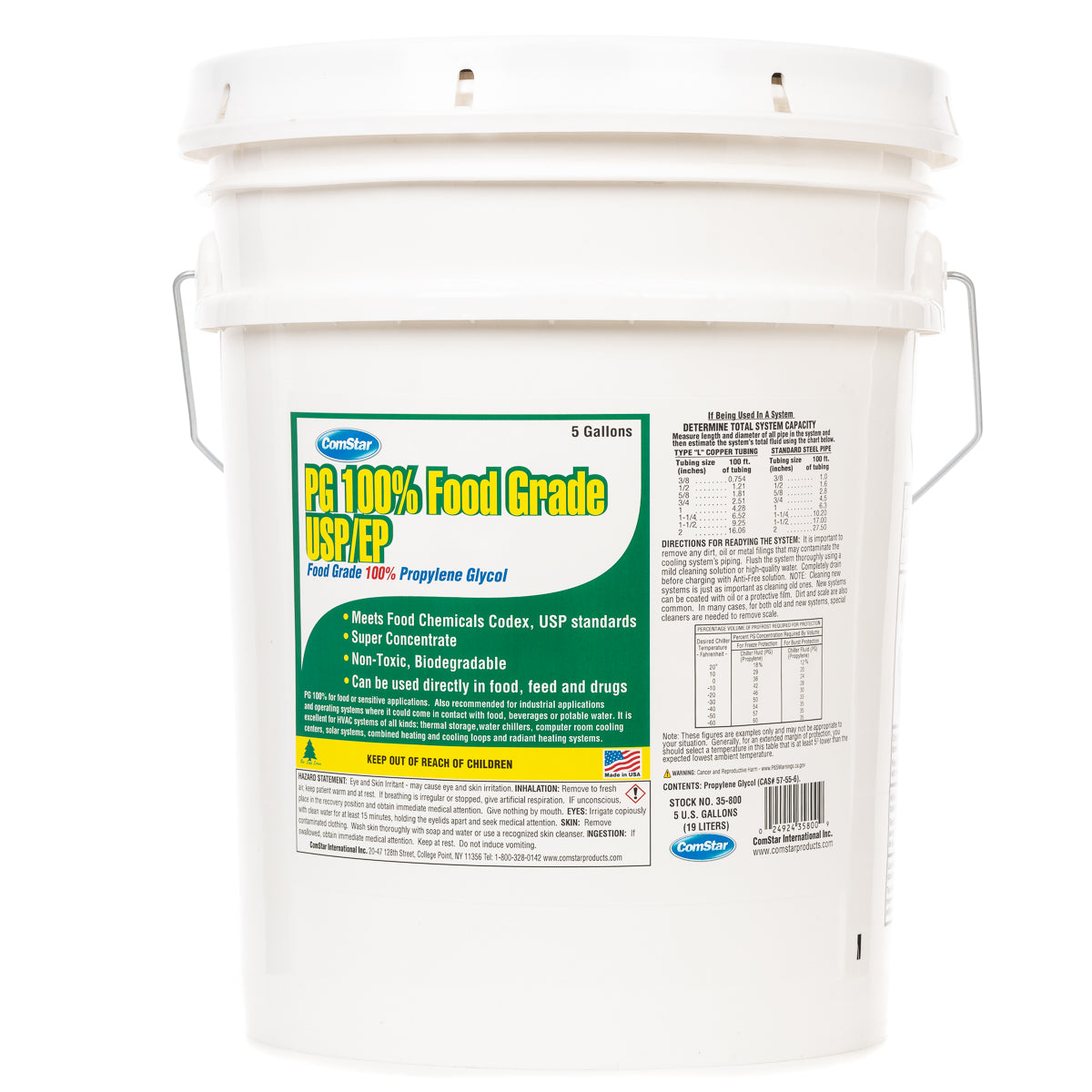 PG, 100% Food Grade - USP/EP, 5 Gallons