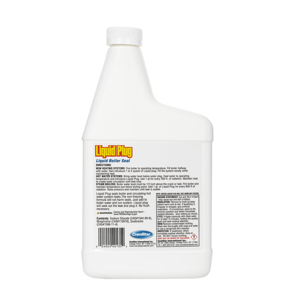 Liquid Plug, Liquid Boiler Leak Sealant, 1 Quart