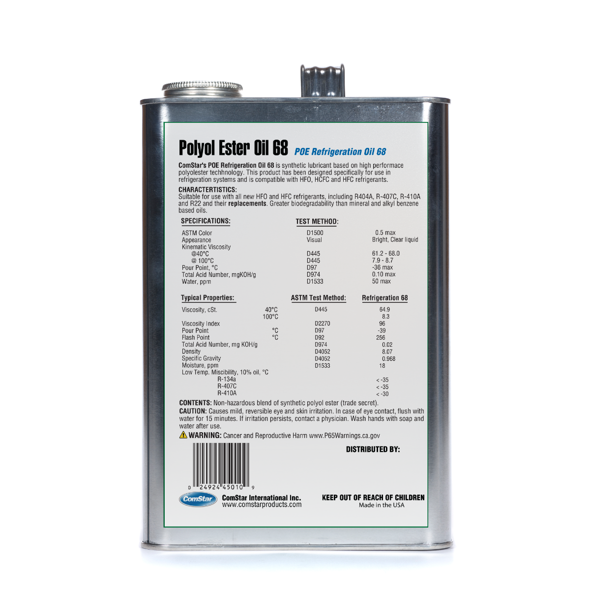 Polyol Ester Oil (POE) For A/C-68, 300 SUS