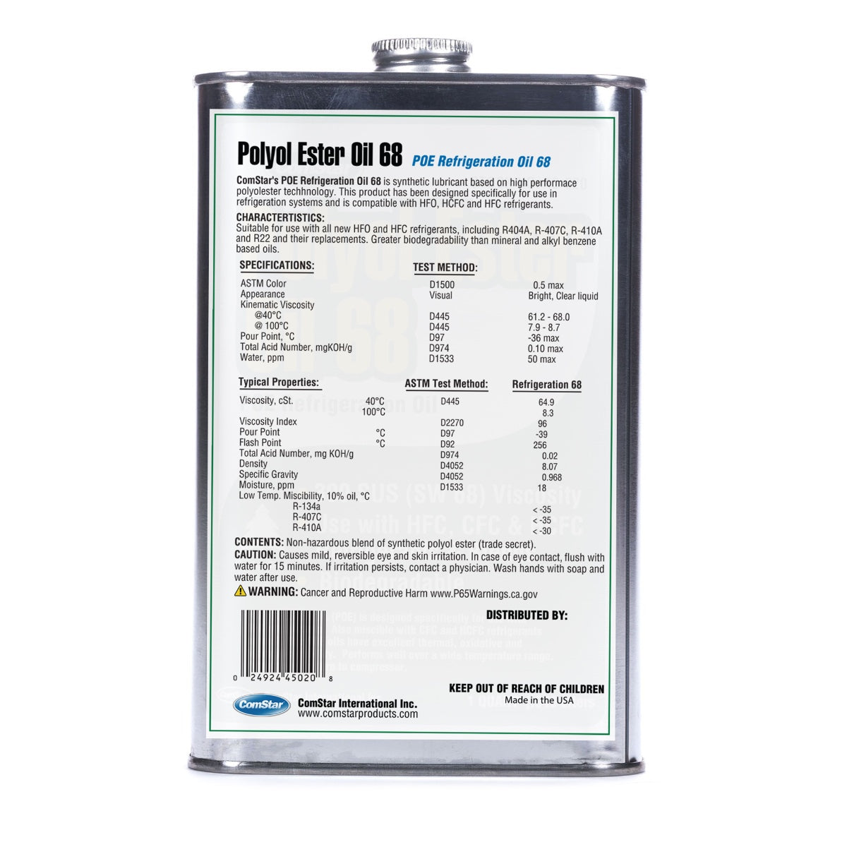 Polyol Ester Oil (POE) For A/C-68, 300 SUS