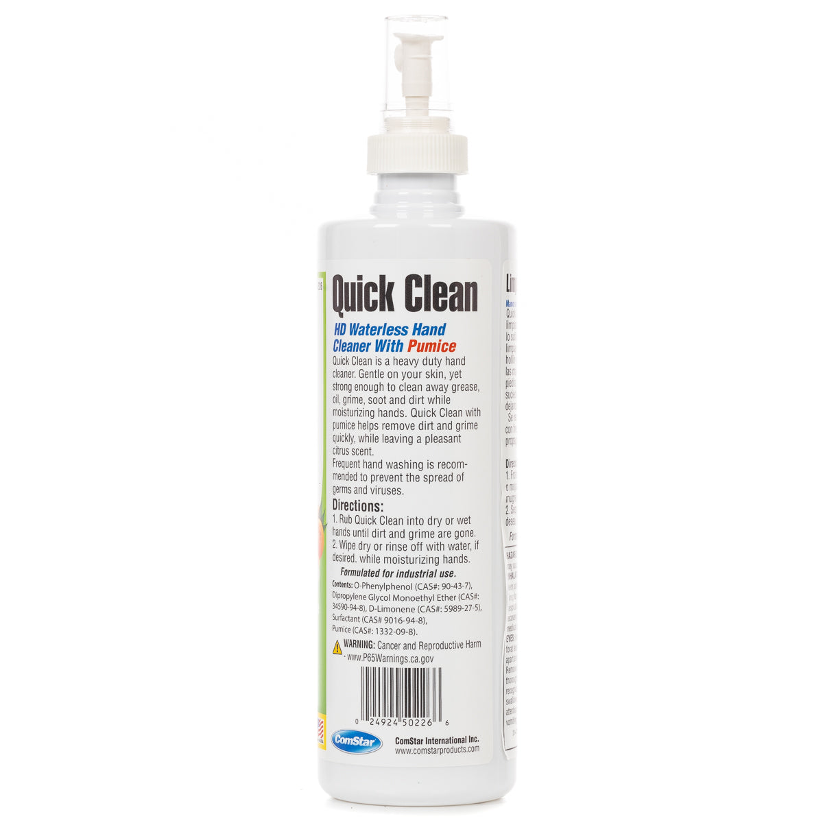 Quick Clean with Pumice, Waterless Hand Cleaner & Lotion
