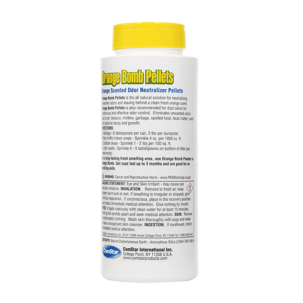 Orange Bomb Pellets, Aborbent Odor Neutralizer, 1 Pound