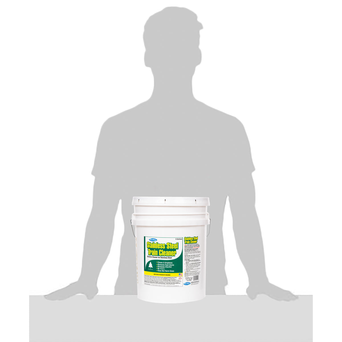 Stainless Steel Train Cleaner, 5 Gallons