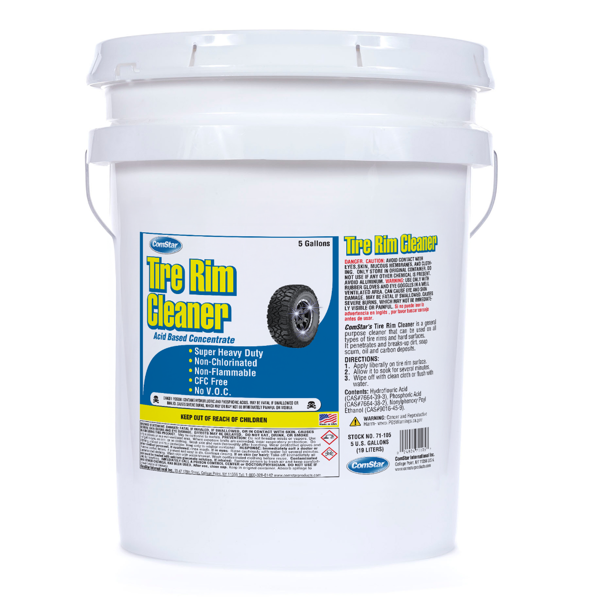 Tire Rim Cleaner, Water Soluble Acid