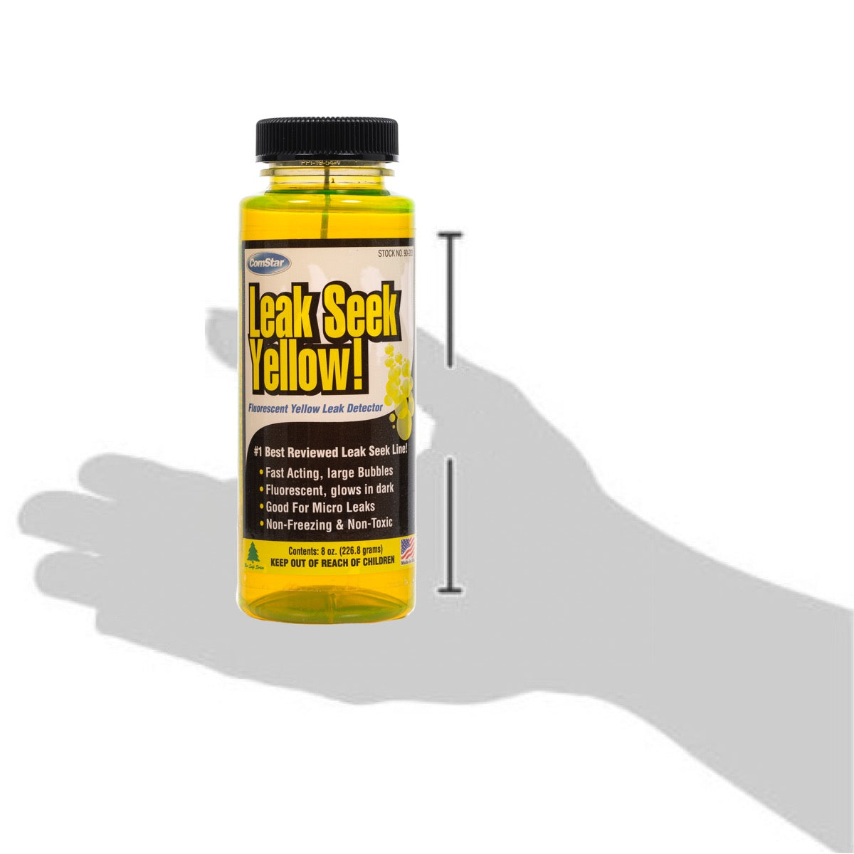 Leak Bubbles-Yellow, Fluorescent Fast Acting GAS Leak Detector