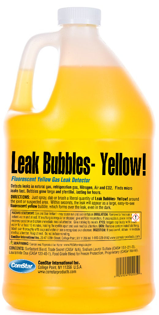 Leak Bubbles-Yellow, Fluorescent Fast Acting GAS Leak Detector