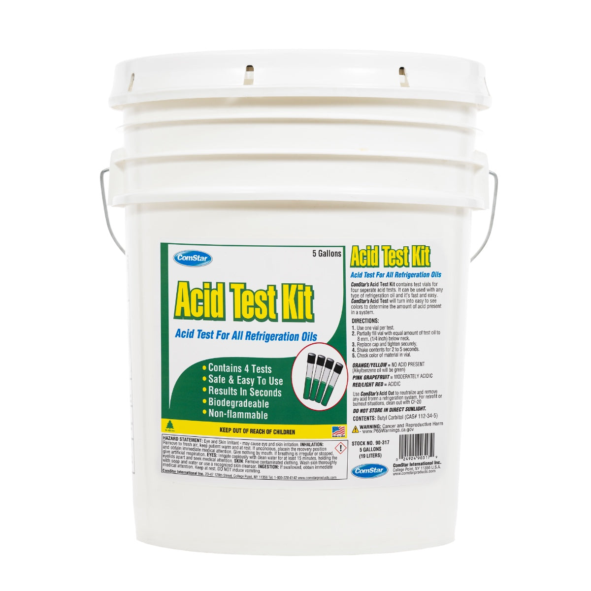 Acid Test Kit, For Refrigeration Oils, 5 Gallons