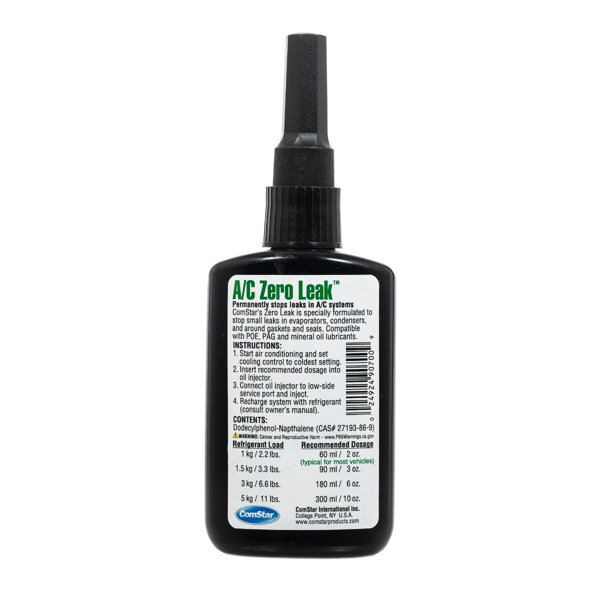 A/C Zero Leak, Permanent "Stop Leak" for A/C Systems