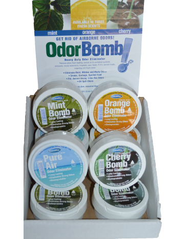 Odor Bomb Gel Cup Combo with 4 Scents, Pack of 12
