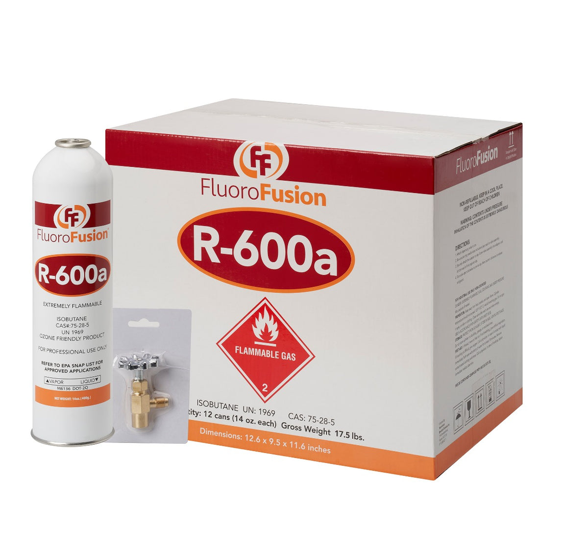 R600a Isobutane Refrigerant, 14 Ounce Aerosol